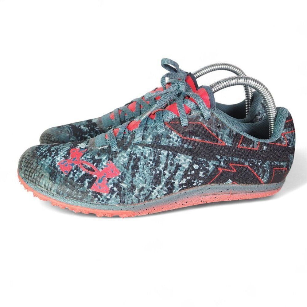 Under Armour Brigade XC Low Spikeless 'Lichen Blue Black' Men's 9 Women's 10.5 - Picture 2 of 11